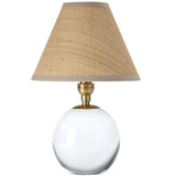 Giorgio Crystal Mini Lamp, Natural Brass/Rattan-Lighting-High Fashion Home