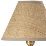 Giorgio Crystal Mini Lamp, Natural Brass/Rattan-Lighting-High Fashion Home
