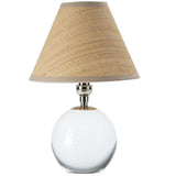 Giorgio Crystal Mini Lamp, Polished Nickel/Rattan-Lighting-High Fashion Home