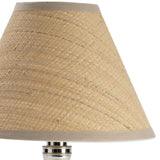 Giorgio Crystal Mini Lamp, Polished Nickel/Rattan-Lighting-High Fashion Home