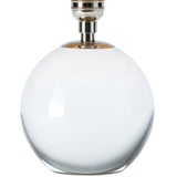 Giorgio Crystal Mini Lamp, Polished Nickel/Rattan-Lighting-High Fashion Home