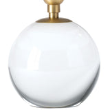 Giorgio Crystal Mini Lamp, Natural Brass/White-Lighting-High Fashion Home