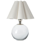 Giorgio Crystal Mini Lamp, Polished Nickel/White-Lighting-High Fashion Home