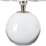 Giorgio Crystal Mini Lamp, Polished Nickel/White-Lighting-High Fashion Home