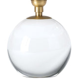 Giorgio Crystal Mini Lamp, Natural Brass/Oyster