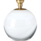 Giorgio Crystal Mini Lamp, Natural Brass/Oyster Wave