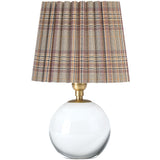 Giorgio Crystal Mini Lamp, Natural Brass/Heritage Plaid