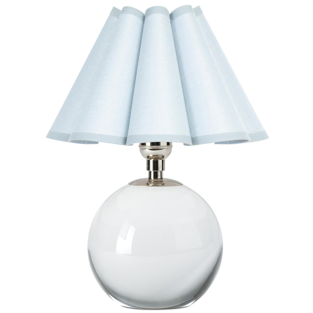 Giorgio Crystal Mini Lamp, Polished Nickel/Mist Blue