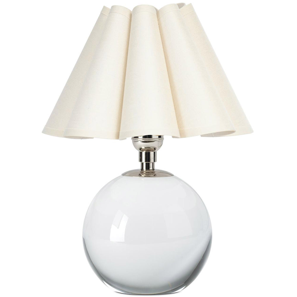 Giorgio Crystal Mini Lamp, Polished Nickel/Oyster