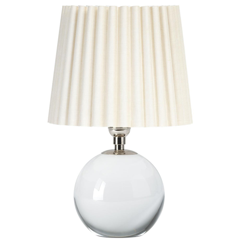 Giorgio Crystal Mini Lamp, Polished Nickel/Oyster Wave
