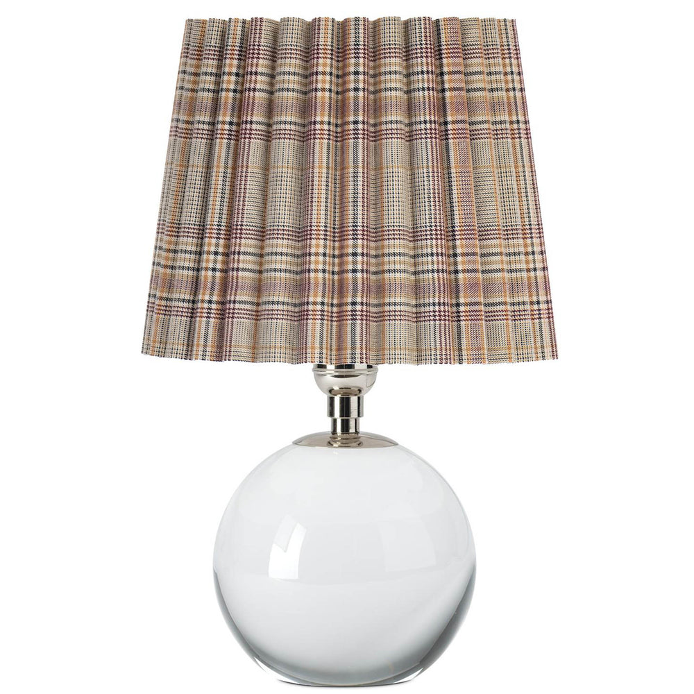 Giorgio Crystal Mini Lamp, Polished Nickel/Heritage Plaid