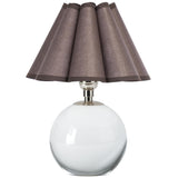 Giorgio Crystal Mini Lamp, Polished Nickel/Umber