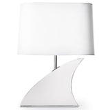 Fin Crystal Table Lamp, Clear-Lighting-High Fashion Home