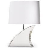 Fin Crystal Table Lamp, Clear-Lighting-High Fashion Home