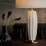 Crocus Ceramic Table Lam, White-Lighting-High Fashion Home