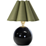 Giorgio Black Glass Lamp, Olive