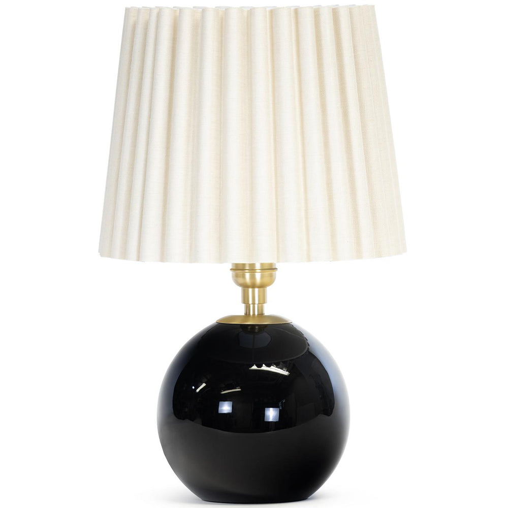 Giorgio Black Glass Lamp, Oyster Wave