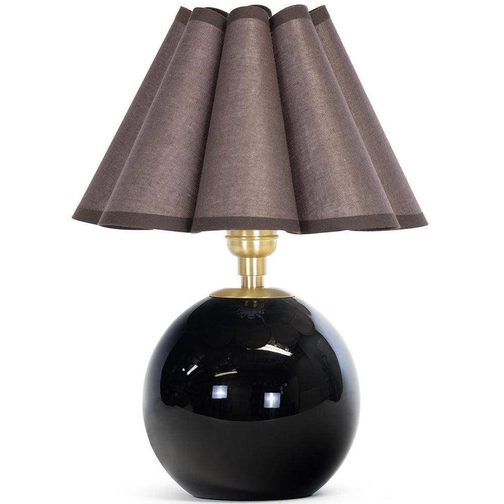 Giorgio Black Glass Lamp, Umber