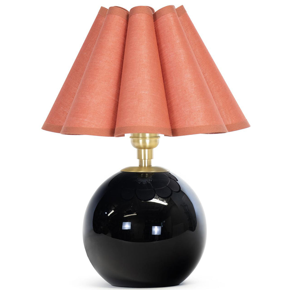 Giorgio Black Glass Lamp, Wild Poppy