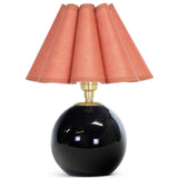 Giorgio Black Glass Lamp, Wild Poppy