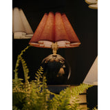 Giorgio Black Glass Lamp, Wild Poppy