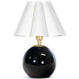 Giorgio Black Glass Lamp, Linen