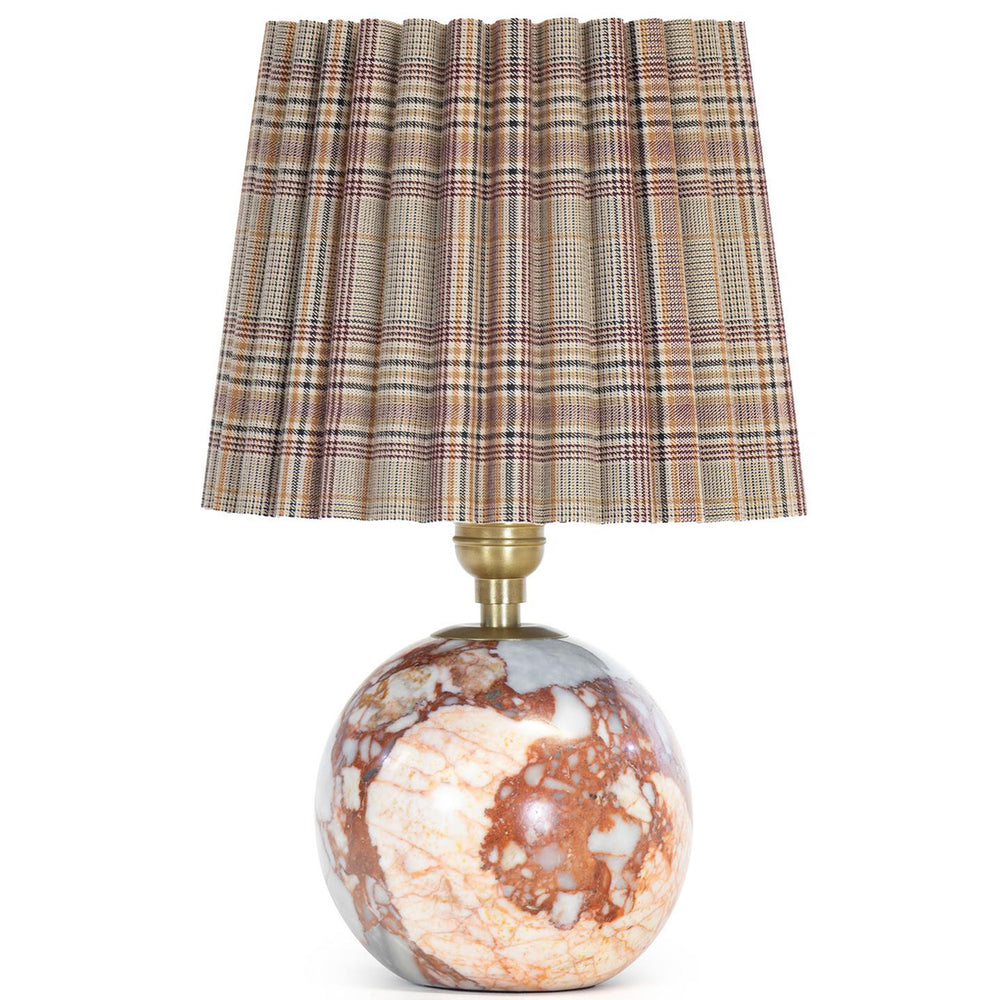 Giorgio Marble Lamp, Heritage Plaid