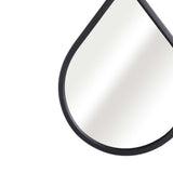 Teardrop Wall Mirrors, Gunmetal, Set of 2