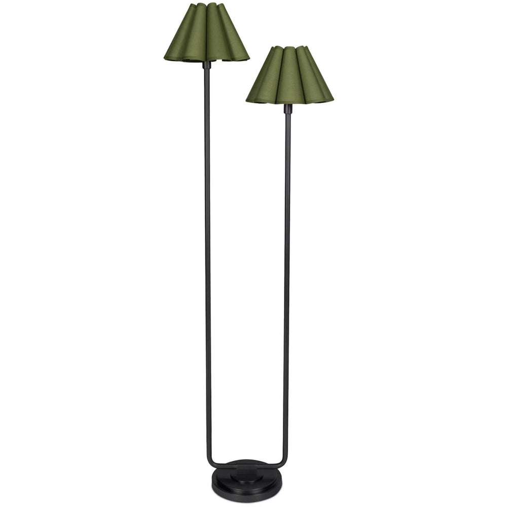 Polly Floor Lamp, Black/Green-Lighting-High Fashion Home