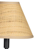 Polly Floor Lamp, Black/Rattan-Lighting-High Fashion Home