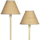 Polly Floor Lamp, Natural Brass/Rattan-Lighting-High Fashion Home
