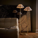 Polly Floor Lamp, Natural Brass/White-Lighting-High Fashion Home