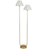 Polly Floor Lamp, Natural Brass/White-Lighting-High Fashion Home