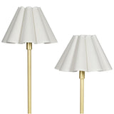 Polly Floor Lamp, Natural Brass/White-Lighting-High Fashion Home