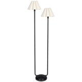 Polly Floor Lamp, Blackened Brass/Oyster