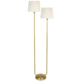 Polly Floor Lamp, Natural Brass/Oyster Wave