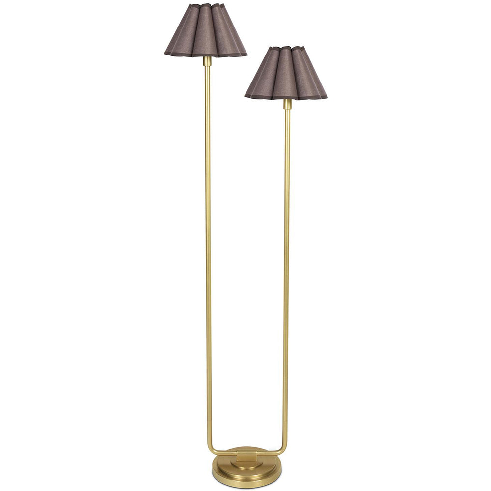 Polly Floor Lamp, Natural Brass/Umber