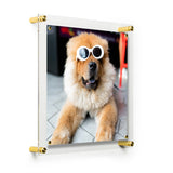 Single Acrylic Magnet Wall Frame - CHOOSE YOUR SIZE (Silver/Gold)-Frames-High Fashion Home