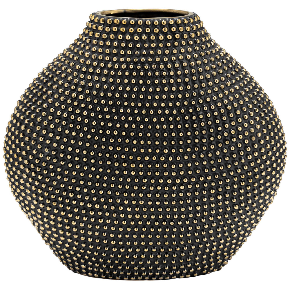 Keaton Vase, Black/Gold