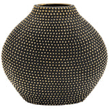 Keaton Vase, Black/Gold