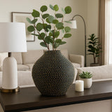 Keaton Vase, Black/Gold