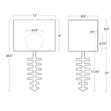 Fishbone Sconce, Ebony-Lighting-High Fashion Home