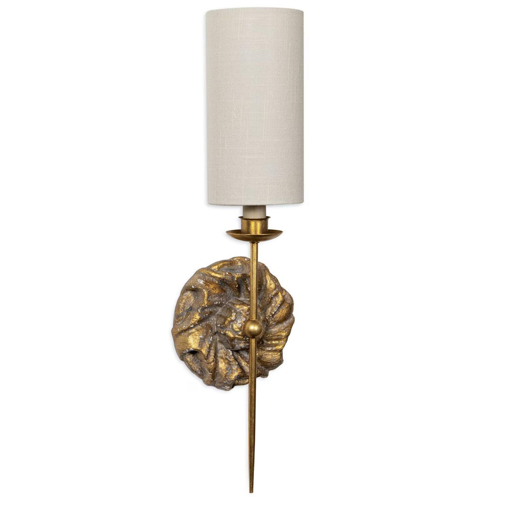 Domonique Single Sconce, Antique Gold-Lighting-High Fashion Home