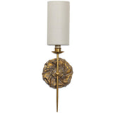 Domonique Single Sconce, Antique Gold-Lighting-High Fashion Home