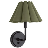 Polly Single Sconce, Blackened Brass/Green-Lighting-High Fashion Home