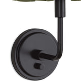 Polly Single Sconce, Blackened Brass/Green-Lighting-High Fashion Home