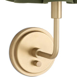 Polly Single Sconce, Natural Brass/Green-Lighting-High Fashion Home