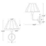 Polly Single Sconce, Natural Brass/Green-Lighting-High Fashion Home