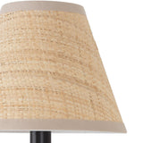 Polly Single Sconce, Blackened Brass/Rattan-Lighting-High Fashion Home