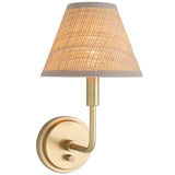 Polly Single Sconce, Natural Brass/Rattan-Lighting-High Fashion Home